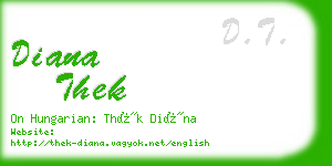 diana thek business card